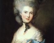 Portrait of a Lady in Blue - 托马斯·庚斯博罗